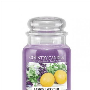  Country Candle - Lemon Lavender - Duży słoik (652g) 2 knoty Świeca zapachowa